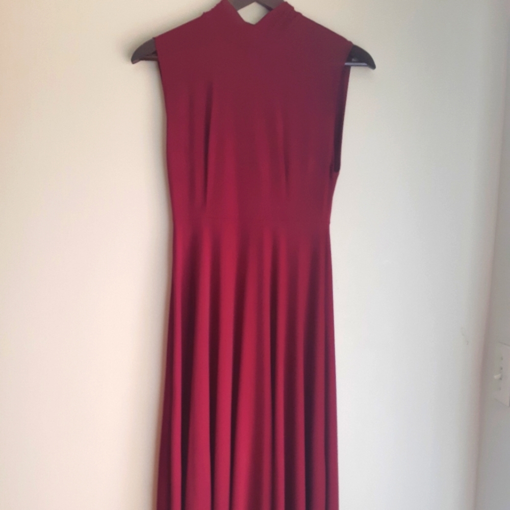 Zara burgundy midi dress